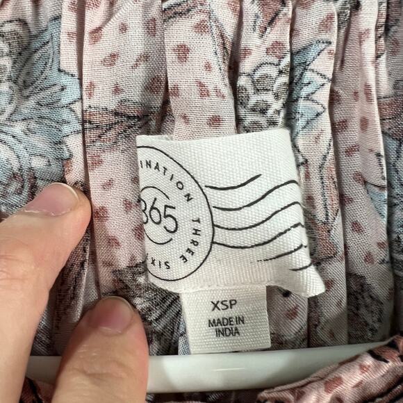 Destination 365 Short-Sleeve Midi Dress RoseFloral Petite X-Small - Picture 3 of 13